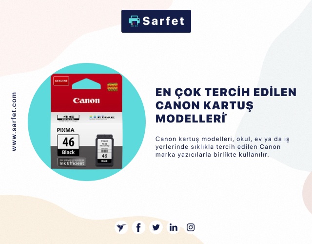 En Çok Tercih Edilen Canon Kartuş Modelleri̇