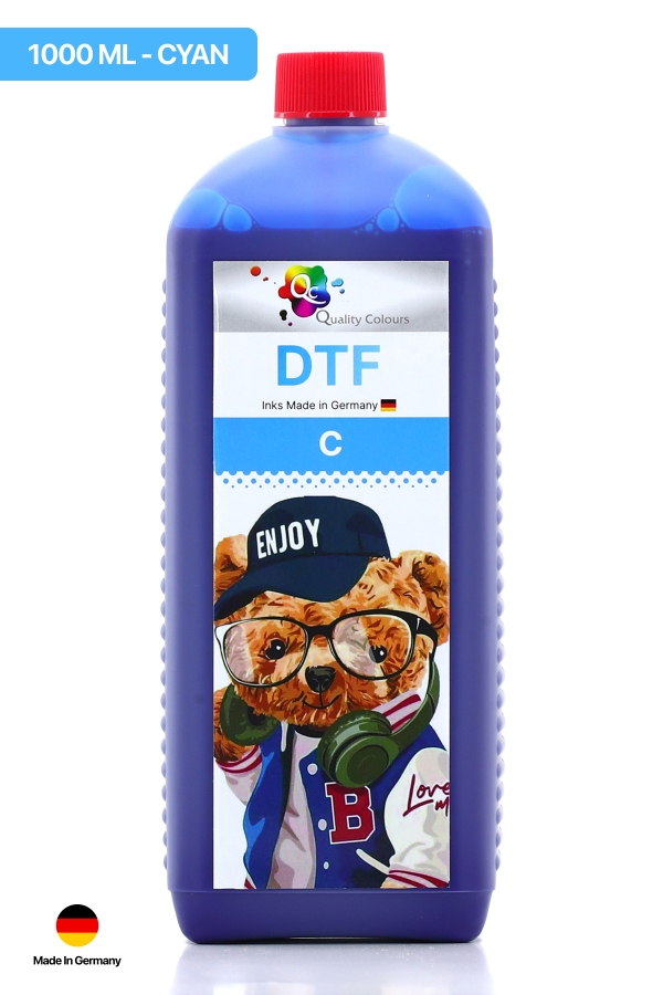 Qc - DTF Tekstil Baskı Mürekkebi Mavi 1000ml