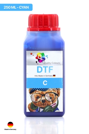 Qc - DTF Tekstil Baskı Mürekkebi Mavi 250ml