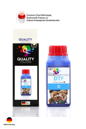 DTF Tekstil Baskı Mürekkebi Mavi 250ml - 5