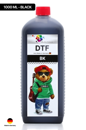 Qc - DTF Tekstil Baskı Mürekkebi Siyah 1000ml