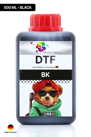 Qc - DTF Tekstil Baskı Mürekkebi Siyah 500ml