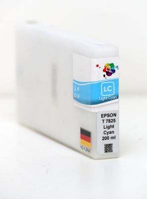 Qc - QC Epson T7825 Surelab SL-D700 Uyumlu Light Cyan Açık Mavi Kartuş