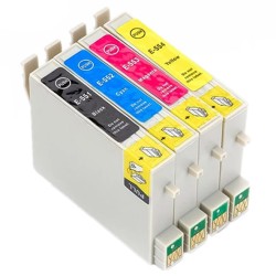 EPSON - Epson T0551 T0554 Uyumlu Kolay Dolabilen Kartuş 4 Renk