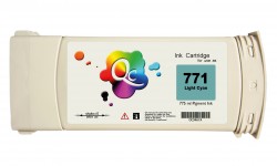 HP - HP 771 CE041A Light Cyan Açık Mavi Plotter Pigment Muadil Mürekkep Kartuş 775ml