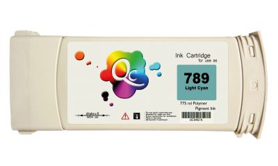 HP - HP 789 CH619A Light Cyan Açık Mavi Muadil Mürekkep Kartuş 775ml