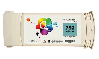 HP - HP 792 CN709A Light Cyan Açık Mavi Muadil Mürekkep Kartuş 775ml