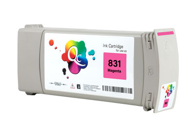 HP - HP 831 CZ696A Magenta Kırmızı Lateks Muadil Mürekkep Kartuş 775ml