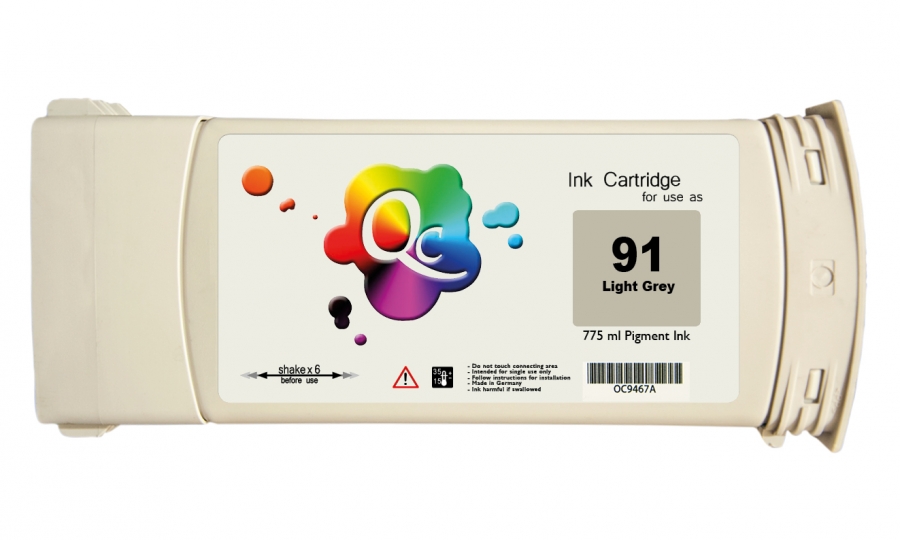 HP 91 C9466A Light Grey Açık Gri Plotter Pigment Kartuş 775ml