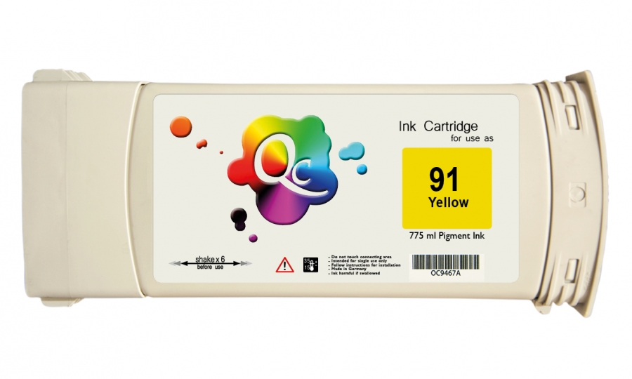 HP 91 C9469A Yellow Sarı Plotter Pigment Kartuş 775ml