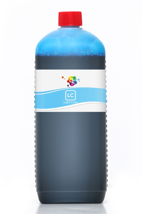 EPSON - Qc Epson 108 Uyumlu Mürekkep 1000ml LC Dye Light Cyan Açık Mavi