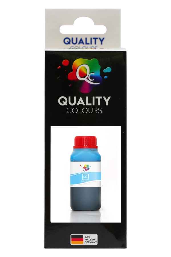 EPSON - Qc Epson L Serisi Yazıcılar İçin Uyumlu Mürekkep 250ml LC Dye Light Cyan Açık Mavi