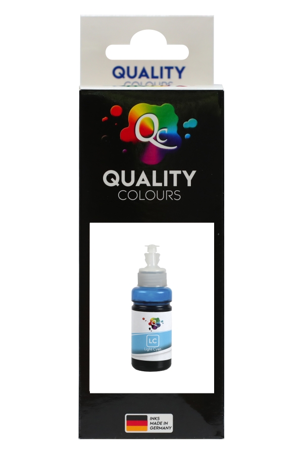 EPSON - Qc Epson L Serisi Yazıcılar İçin Uyumlu Mürekkep 70ml LC Dye Light Cyan Açık Mavi