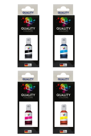 EPSON - Qc Epson EcoTank Serisi Yazıcılar İçin Uyumlu Mürekkep Seti 140ml 4 Renk
