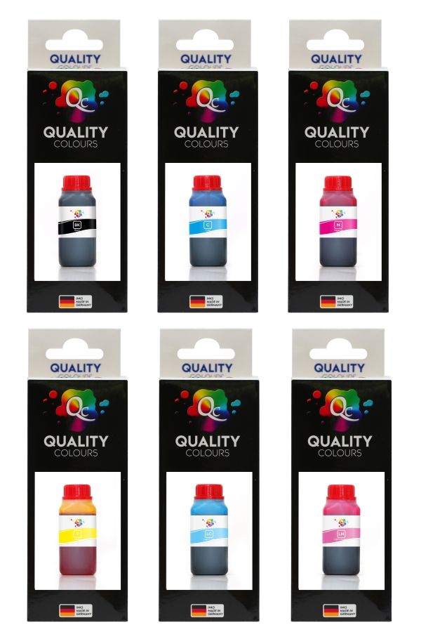 EPSON - Qc Epson L Serisi Yazıcılar İçin Uyumlu Mürekkep Seti 250ml 6 Renk