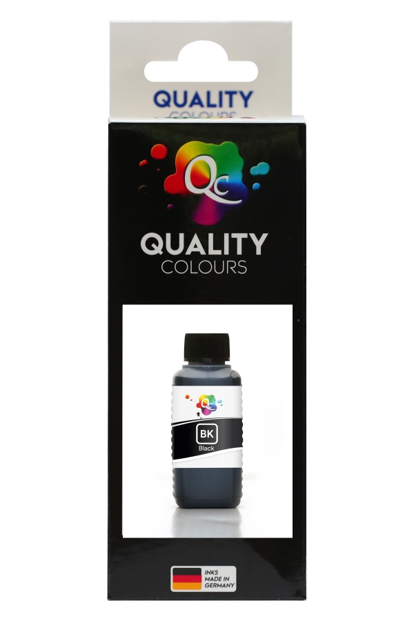 EPSON - Qc Epson L Serisi Yazıcılar İçin Uyumlu Mürekkep 100ml BK Dye Black Siyah