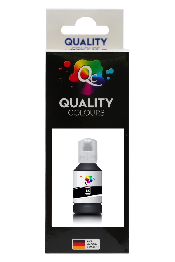 EPSON - Qc Epson L Serisi Yazıcılar İçin Uyumlu Mürekkep 140ml BK Dye Black Siyah