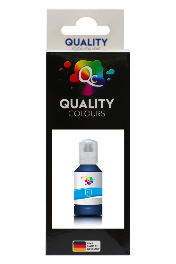EPSON - Qc Epson L Serisi Yazıcılar İçin Uyumlu Mürekkep 140ml C Dye Cyan Mavi