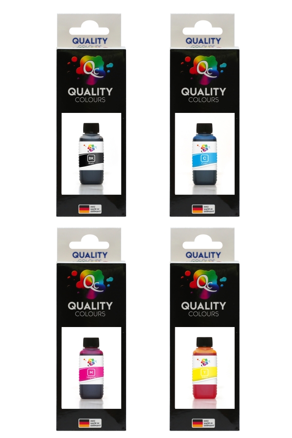 EPSON - Qc Epson L Serisi Yazıcılar İçin Uyumlu Mürekkep Seti 100ml 4 Renk