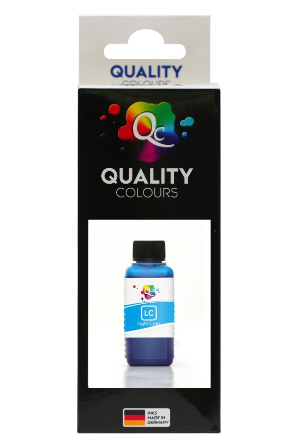 EPSON - Qc Epson Stylus Photo Serisi Yazıcılar İçin Uyumlu Mürekkep 100ml LC Pig Light Cyan Açık Mavi