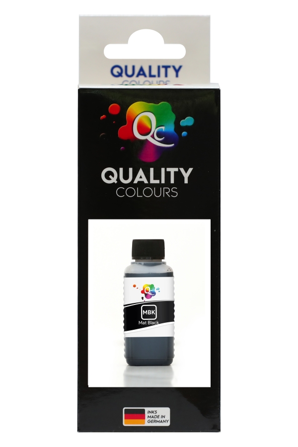 EPSON - Qc Epson Stylus Photo Serisi Yazıcılar İçin Uyumlu Mürekkep 100ml MBK Pig Mat Black Mat Siyah