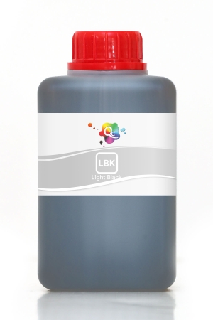 EPSON - Qc Epson Stylus Photo Serisi Yazıcılar İçin Uyumlu Mürekkep 500ml LBK Pig Light Black Açık Siyah