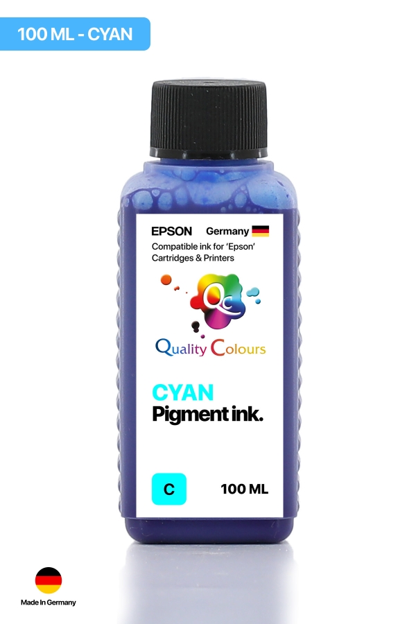  - QC Epson Colorworks Mavi Pigment 100ml Etiket Mürekkebi