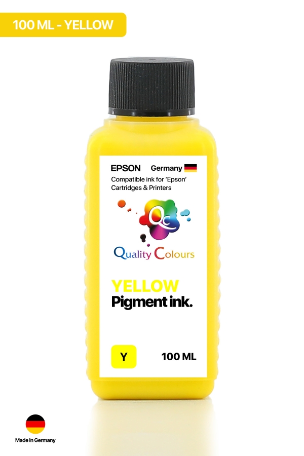  - QC Epson Colorworks Sarı Pigment 100ml Etiket Mürekkebi