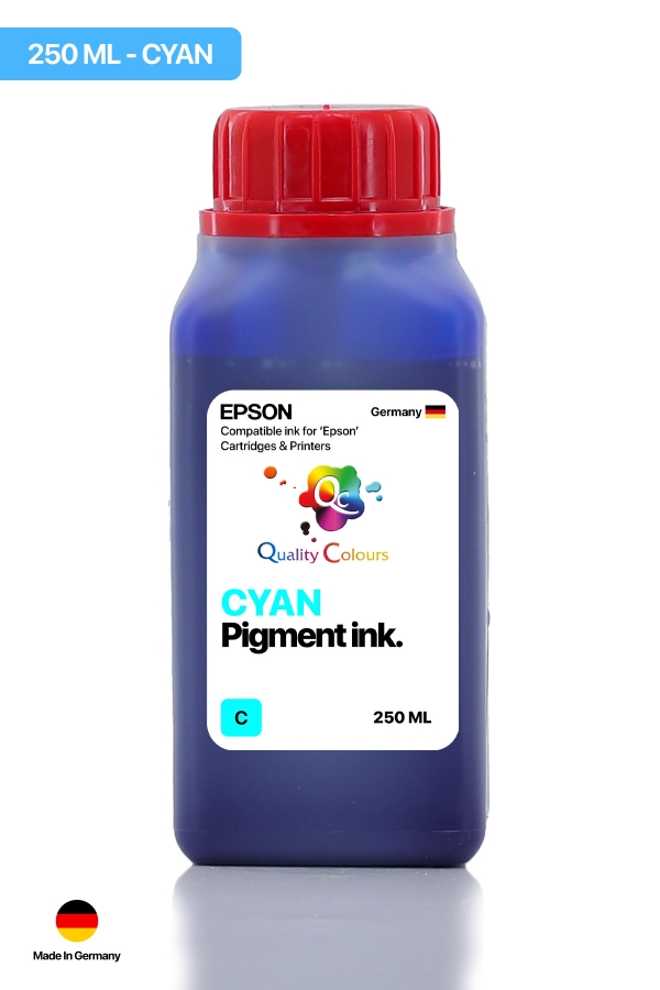  - QC Epson Colorworks Mavi Pigment 250ml Etiket Mürekkebi