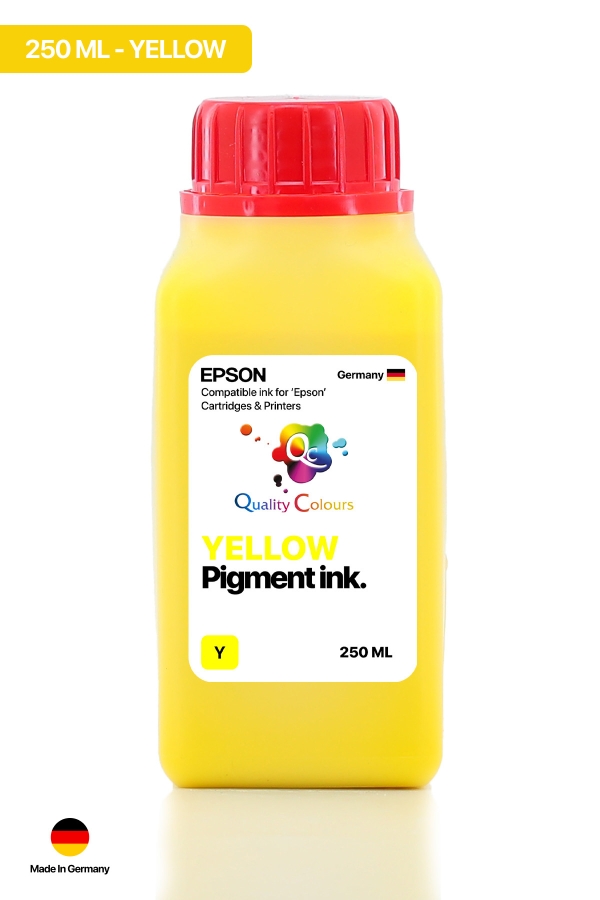  - QC Epson Colorworks Sarı Pigment 250ml Etiket Mürekkebi