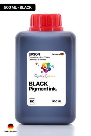  - QC Epson Colorworks Siyah Pigment 500ml Etiket Mürekkebi