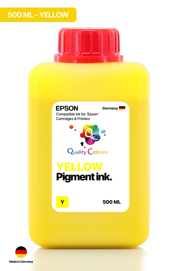  - QC Epson Colorworks Sarı Pigment 500ml Etiket Mürekkebi