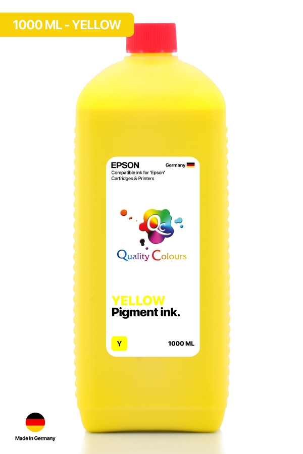  - QC Epson Colorworks Sarı Pigment 1000ml Etiket Mürekkebi